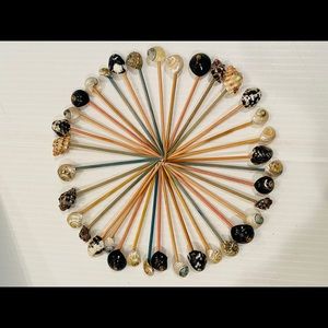 Vintage Appetizer Picks Mixed Lot Shells 36 Picks